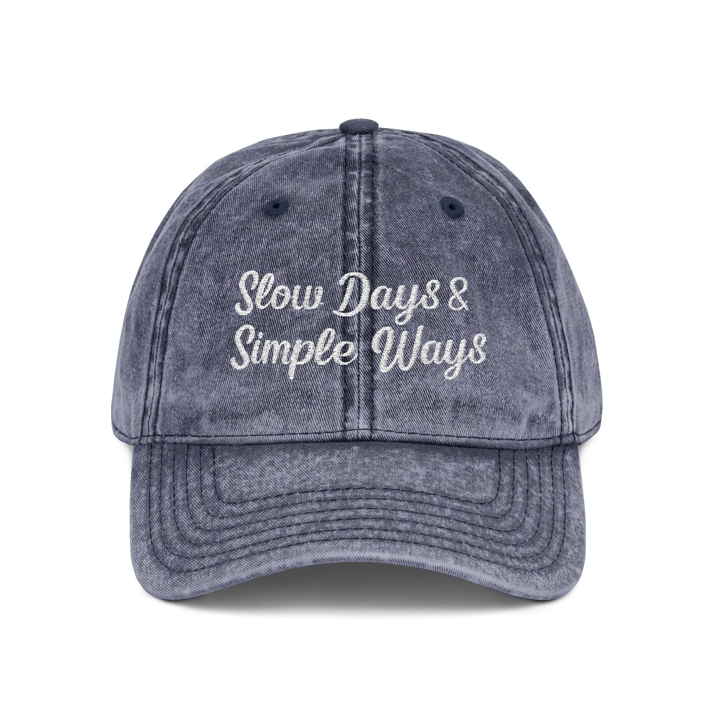 Slow Days & Simple Ways - Vintage Embroidered Cap