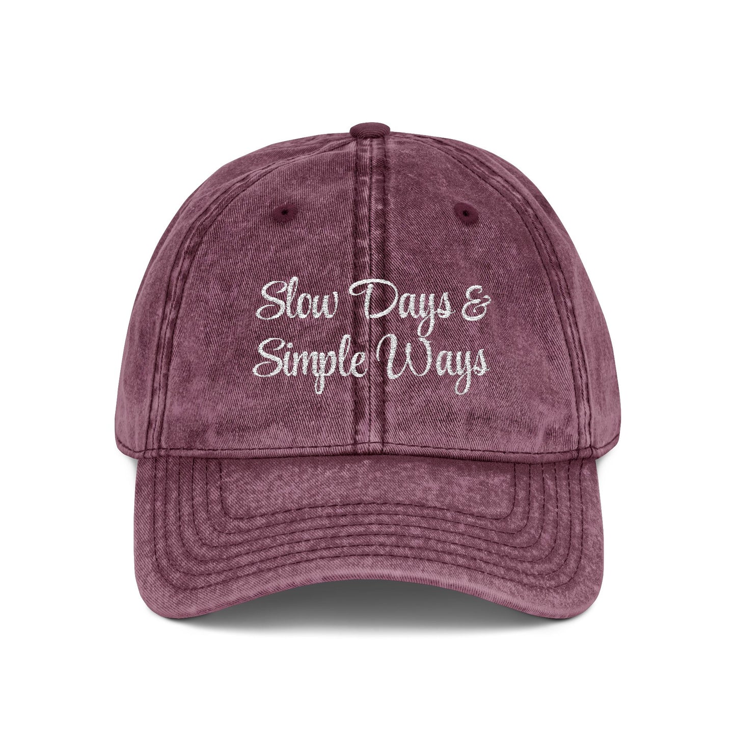 Slow Days & Simple Ways - Vintage Embroidered Cap