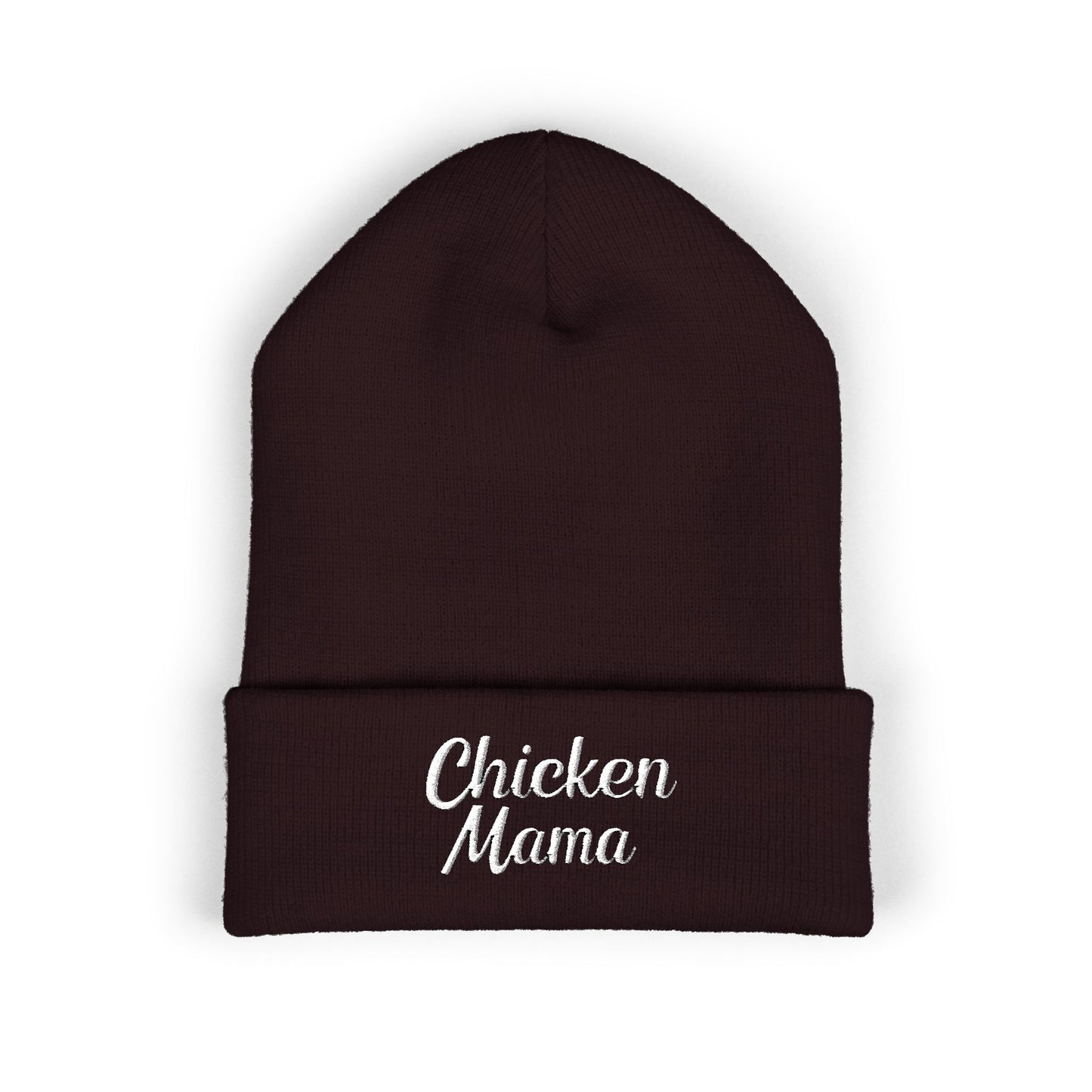 Chicken Mama Embroidered Beanie