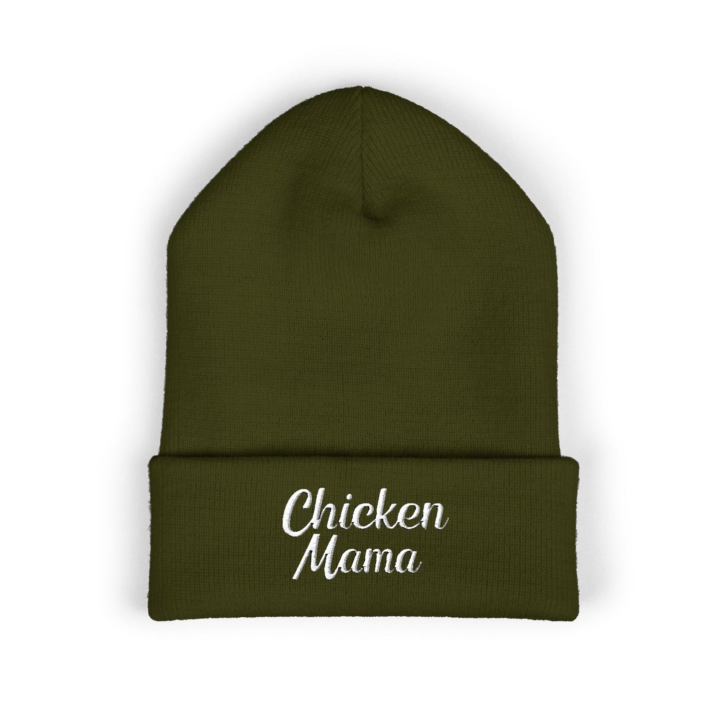 Chicken Mama Embroidered Beanie
