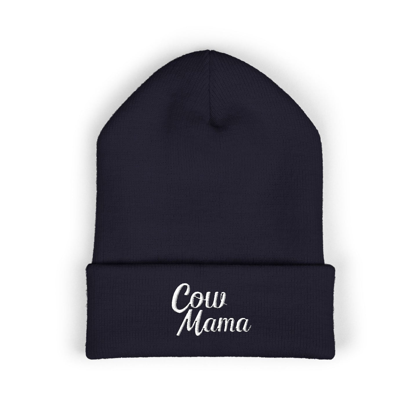 Cow Mama Embroidered Beanie