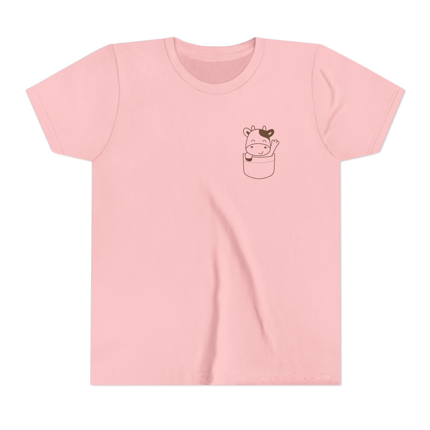 Youth Tee- Pocket Farm Pals- Moo Cow