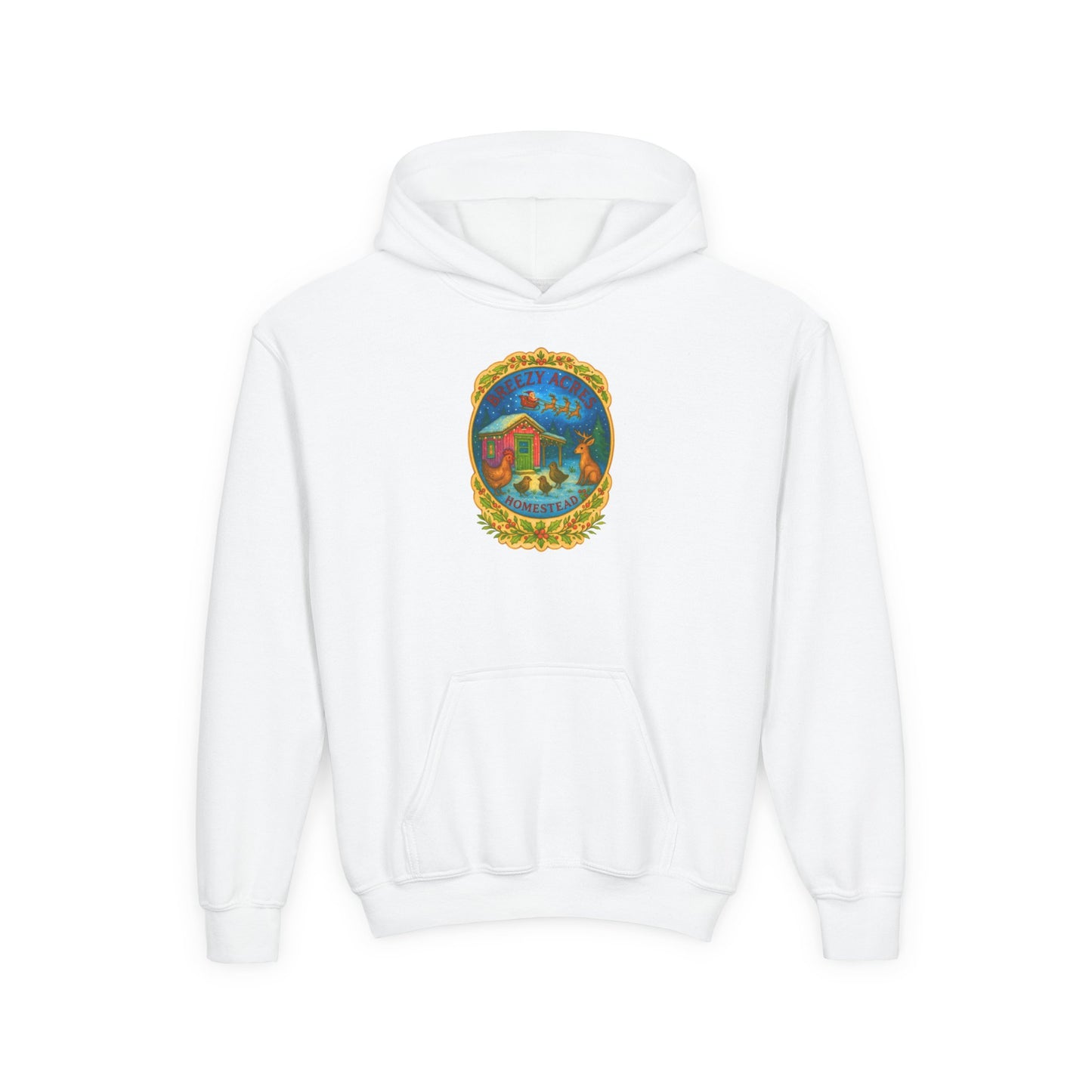 Breezy Acres Homestead Wisconsin - Holiday Youth Hoodie