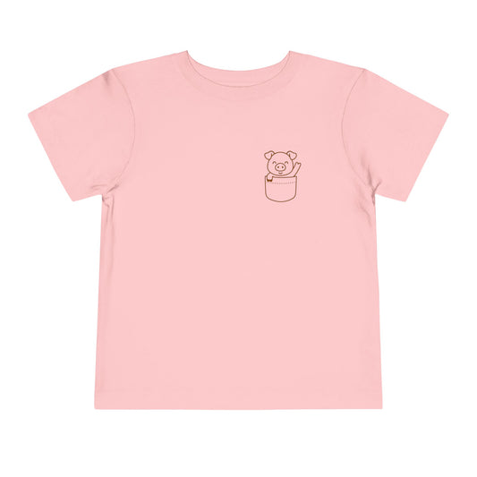 Toddler Tee- Pocket Farm Pals- Piggy