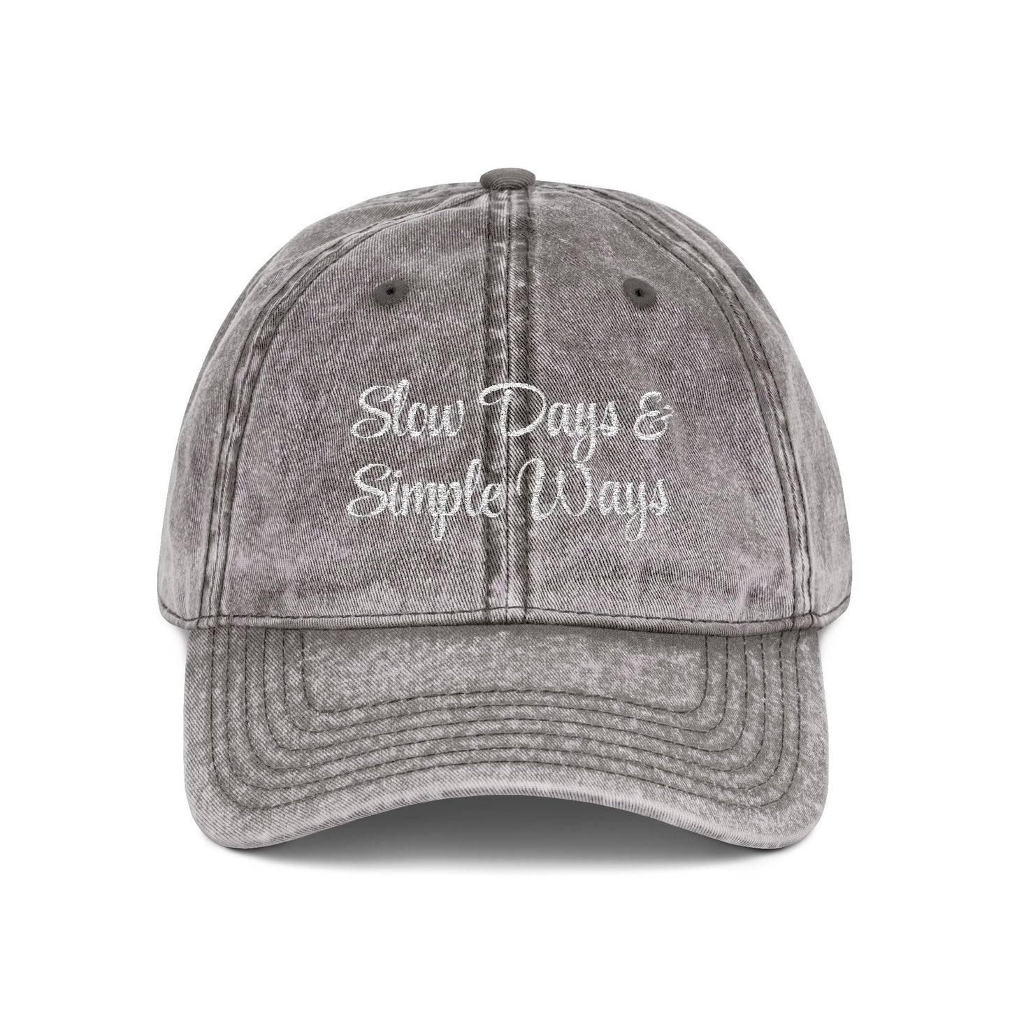 Slow Days & Simple Ways - Vintage Embroidered Cap