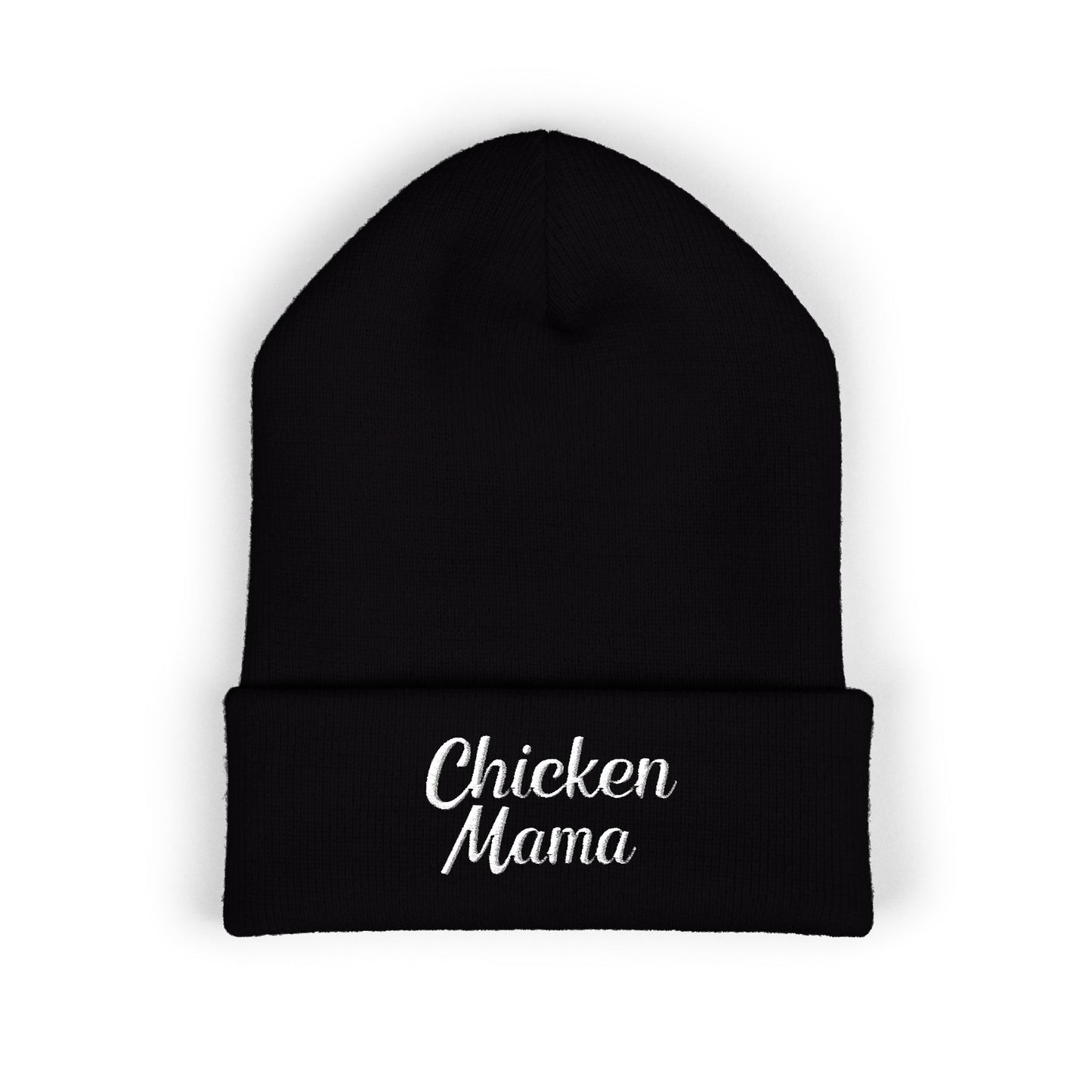 Chicken Mama Embroidered Beanie