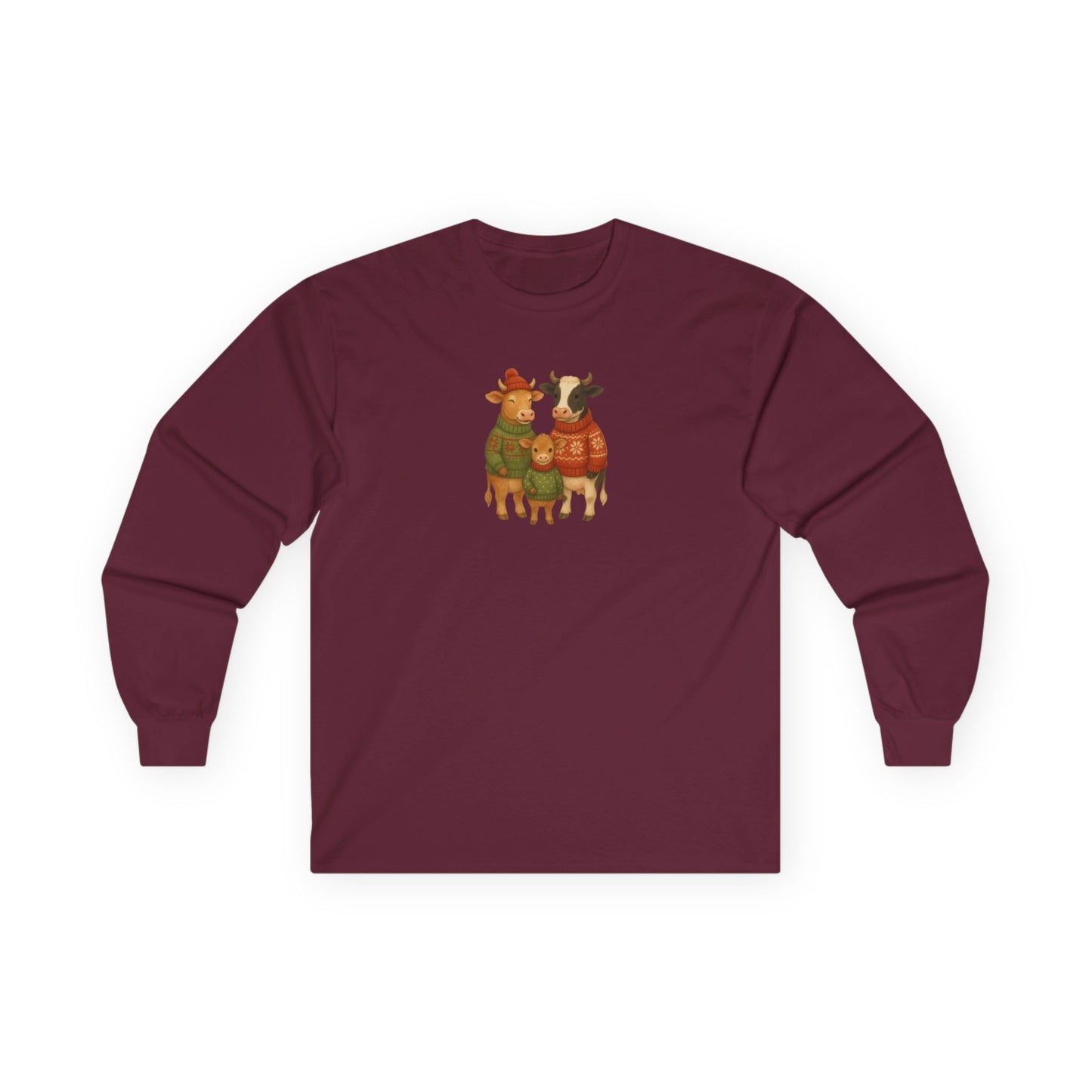 Cow Family Christmas - Long Sleeve