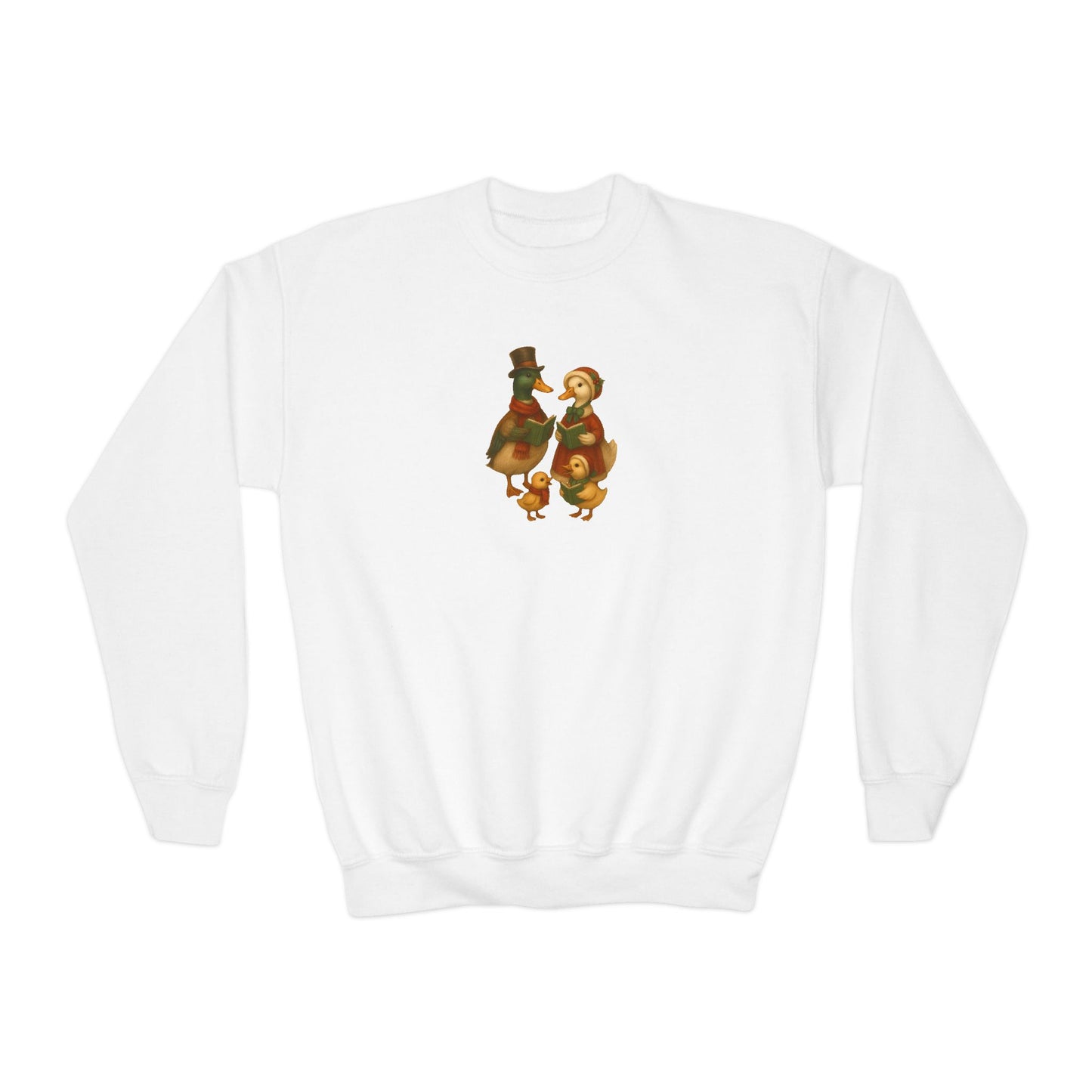 Duck Family Christmas Caroling - Youth Sweater