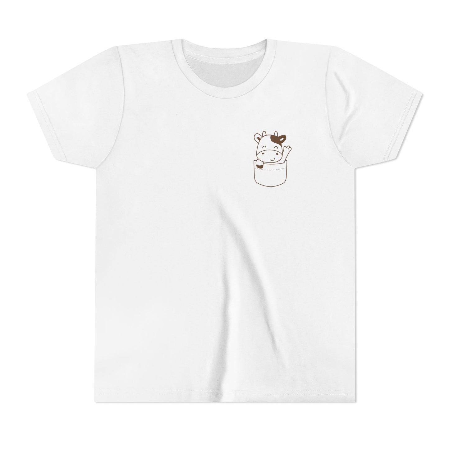 Youth Tee- Pocket Farm Pals- Moo Cow