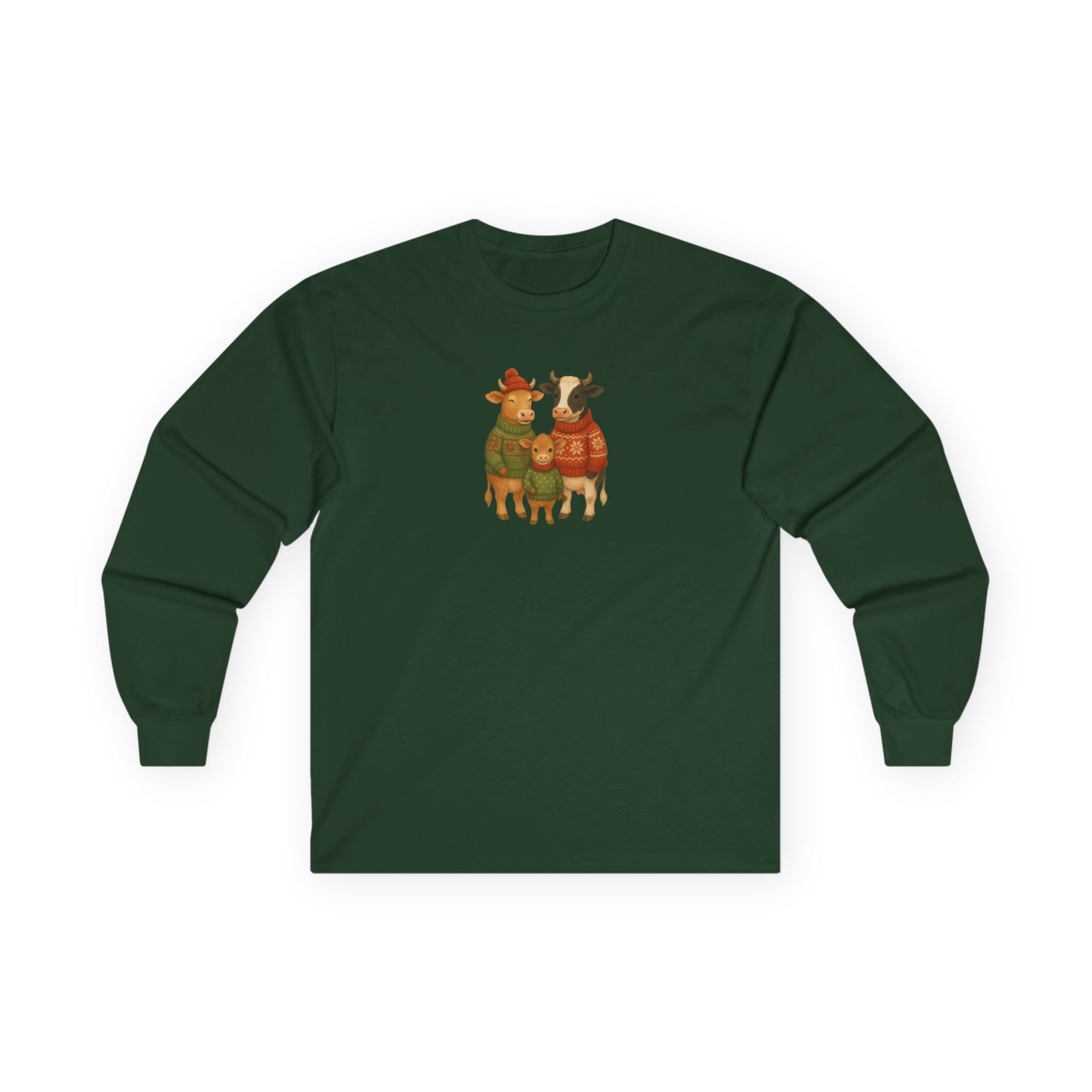 Cow Family Christmas - Long Sleeve