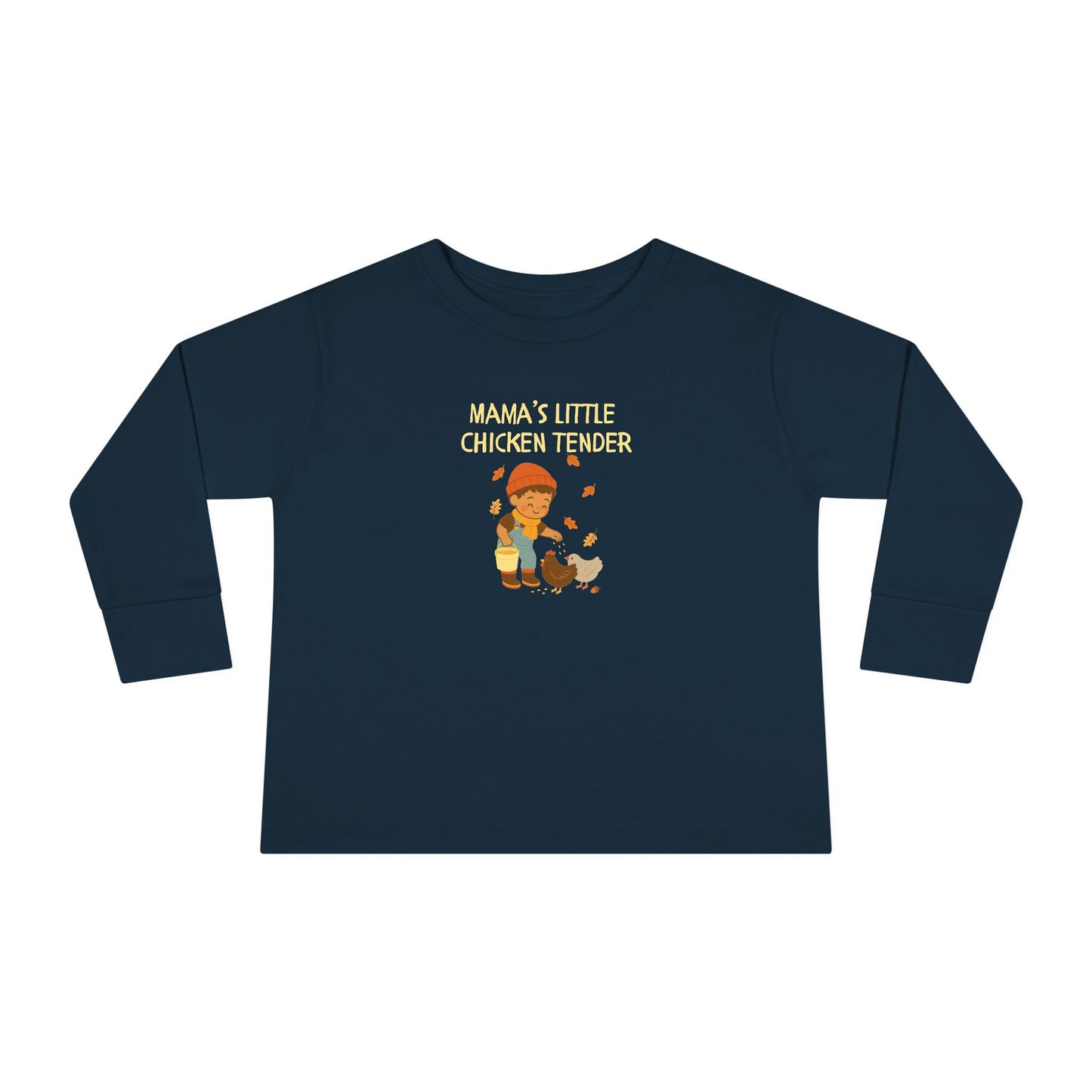 Toddler Long Sleeve - Boy Chicken Tender - Fall Scene