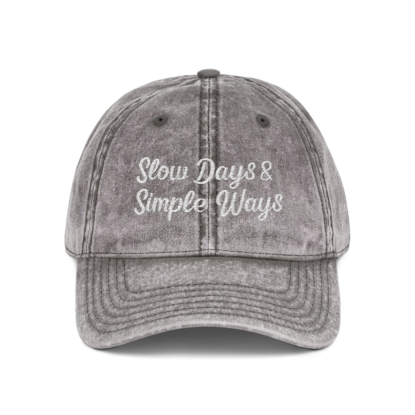 Slow Days & Simple Ways - Vintage Embroidered Cap