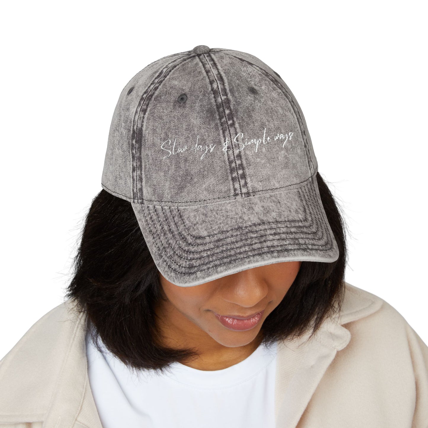 Slow Days & Simple Ways - Vintage Embroidered Cap