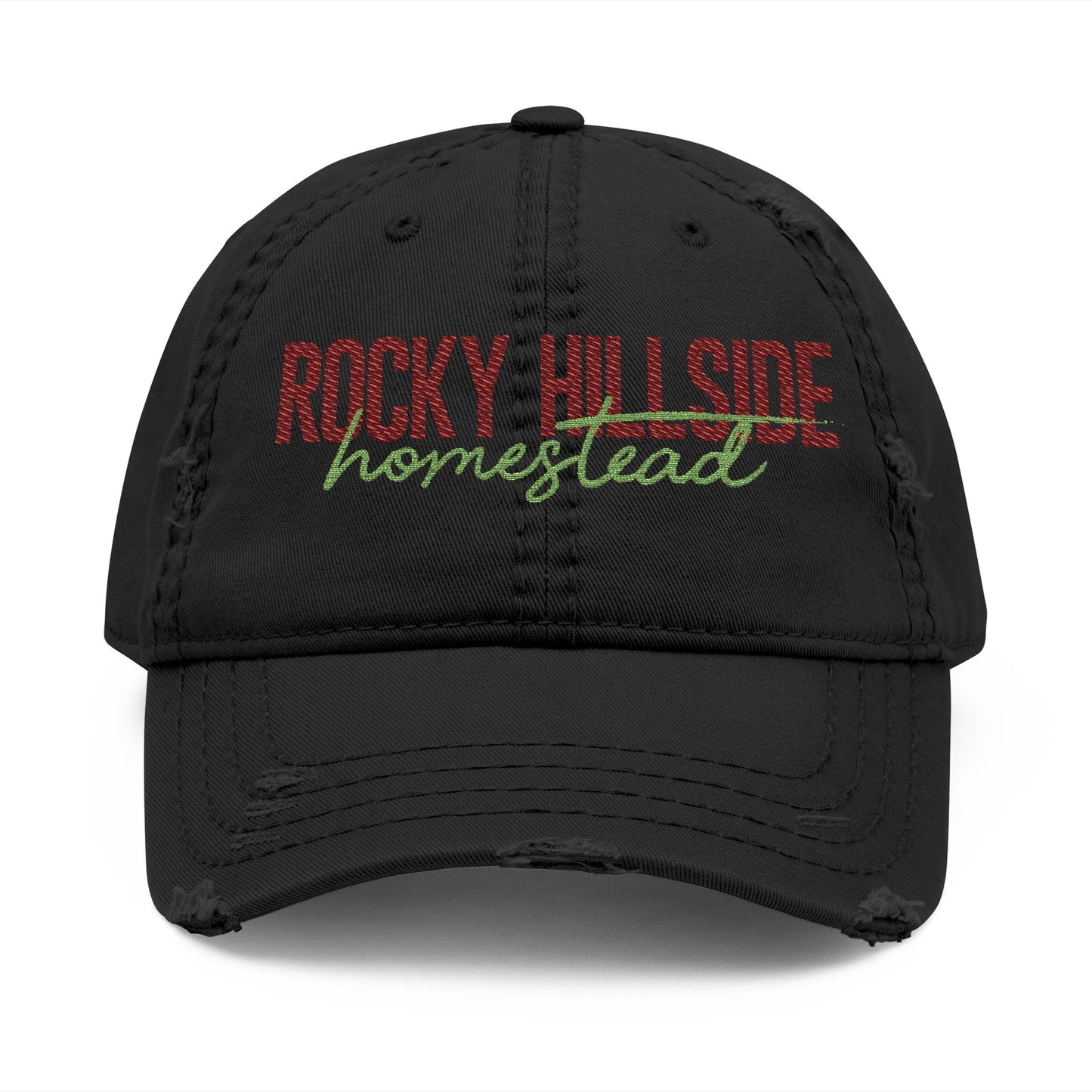 Rocky Hillside Homestead in Embroidery