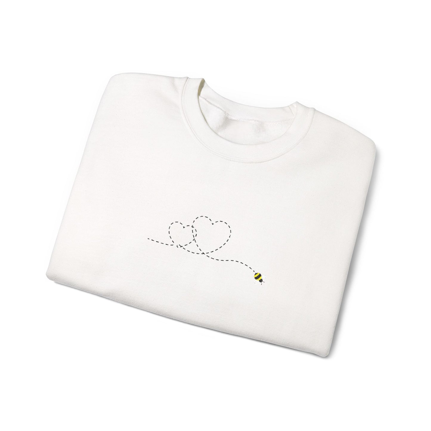 Bee Trail of Two Hearts Embroidered Sweater