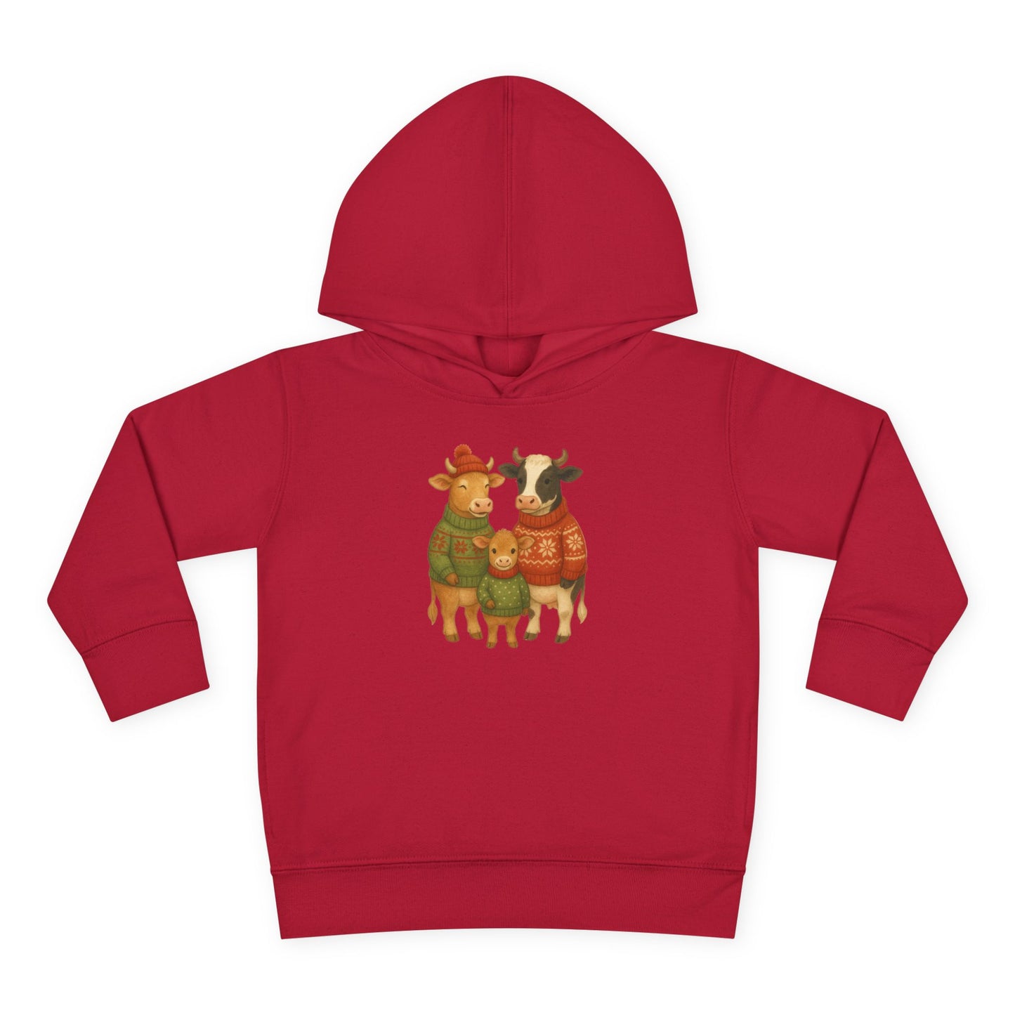 Cow Family Christmas - Toddler Hoodie