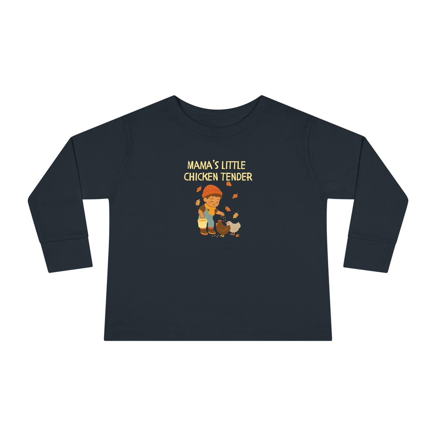 Toddler Long Sleeve - Boy Chicken Tender - Fall Scene