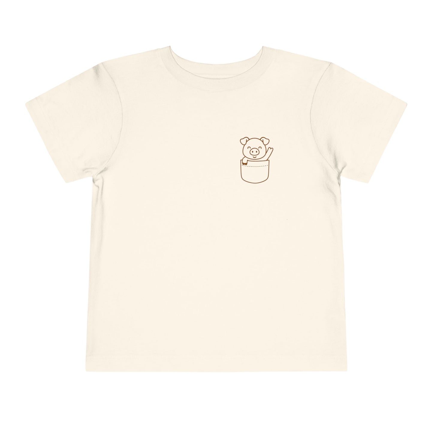 Toddler Tee- Pocket Farm Pals- Piggy