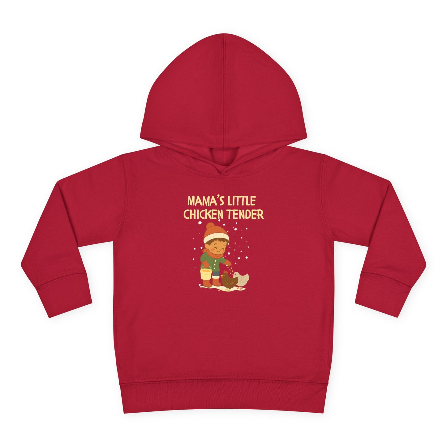 Toddler Hoodie - Boy Chicken Tender - Winter Scene
