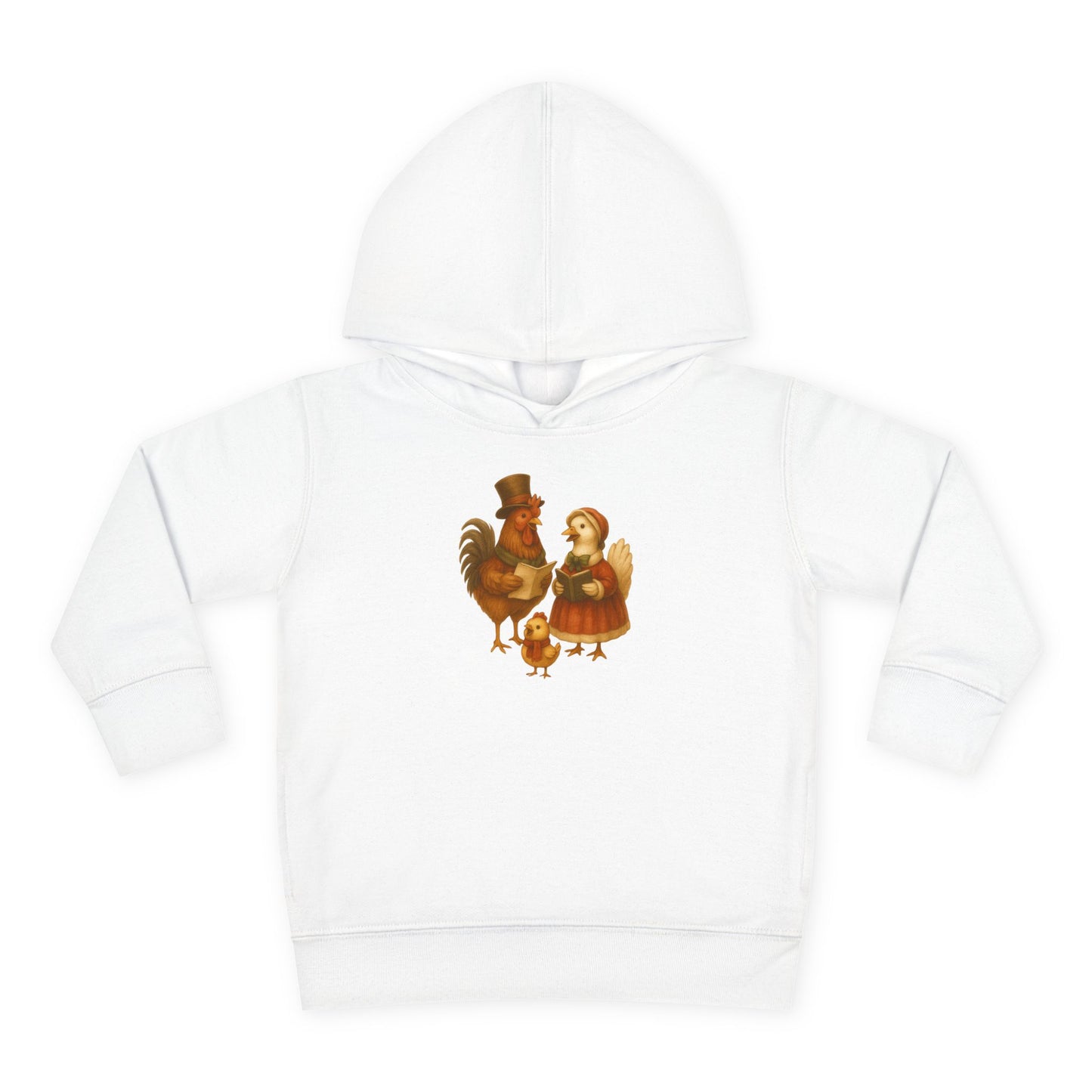 Chicken Family Christmas Caroling - Toddler Hoodie