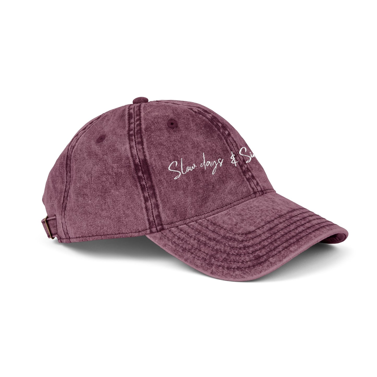 Slow Days & Simple Ways - Vintage Embroidered Cap