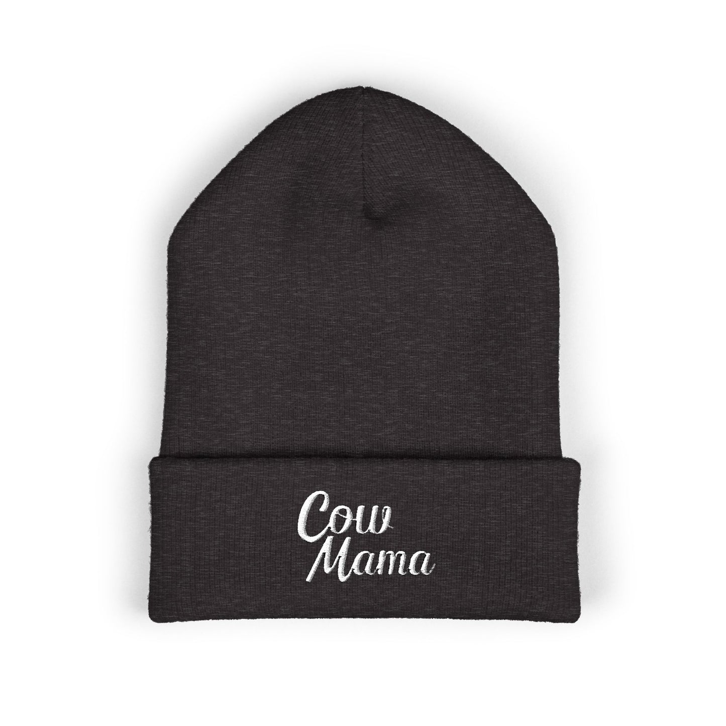 Cow Mama Embroidered Beanie