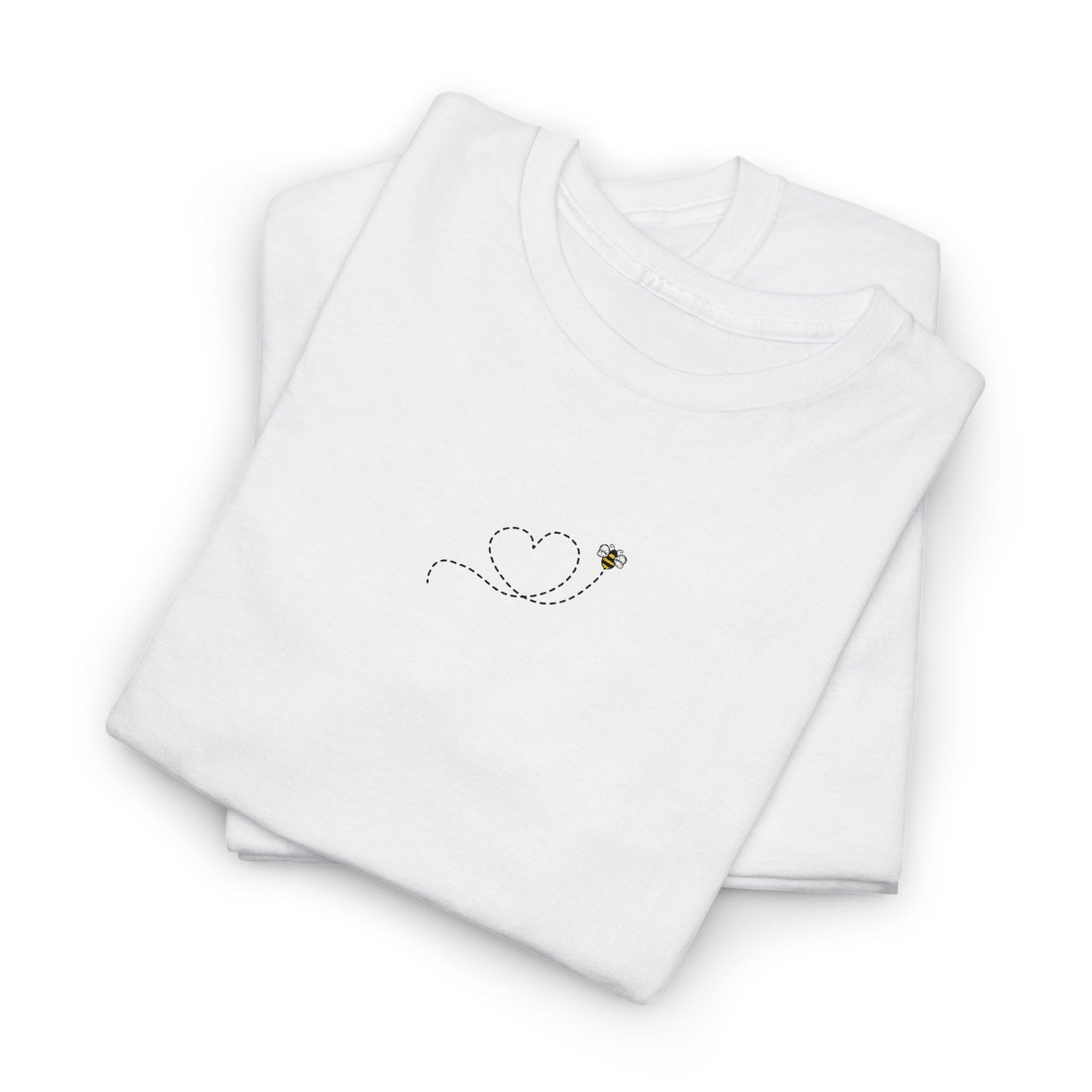 Bee Love Embroidered Heart Outline Tee