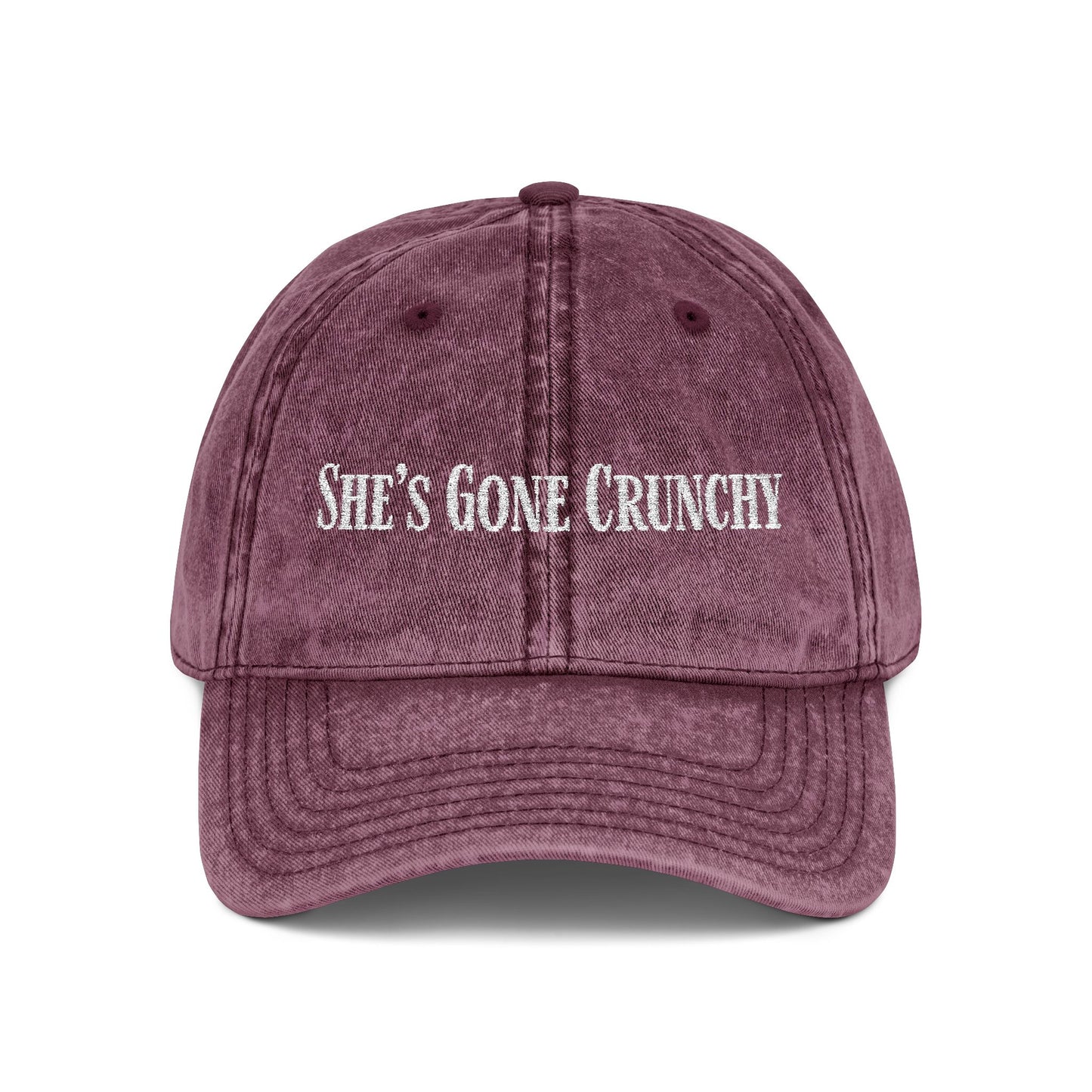 She's Gone Crunchy Embroidered Cap