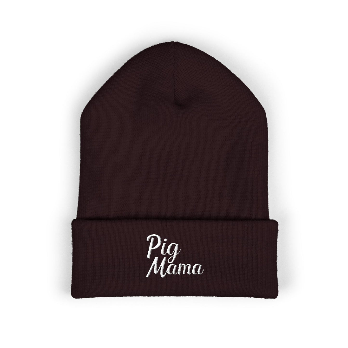 Pig Mama Embroidered Beanie
