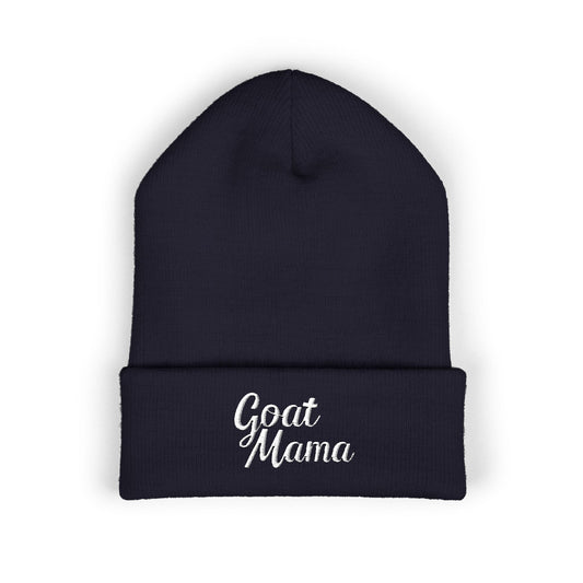 Goat Mama Embroidered Beanie