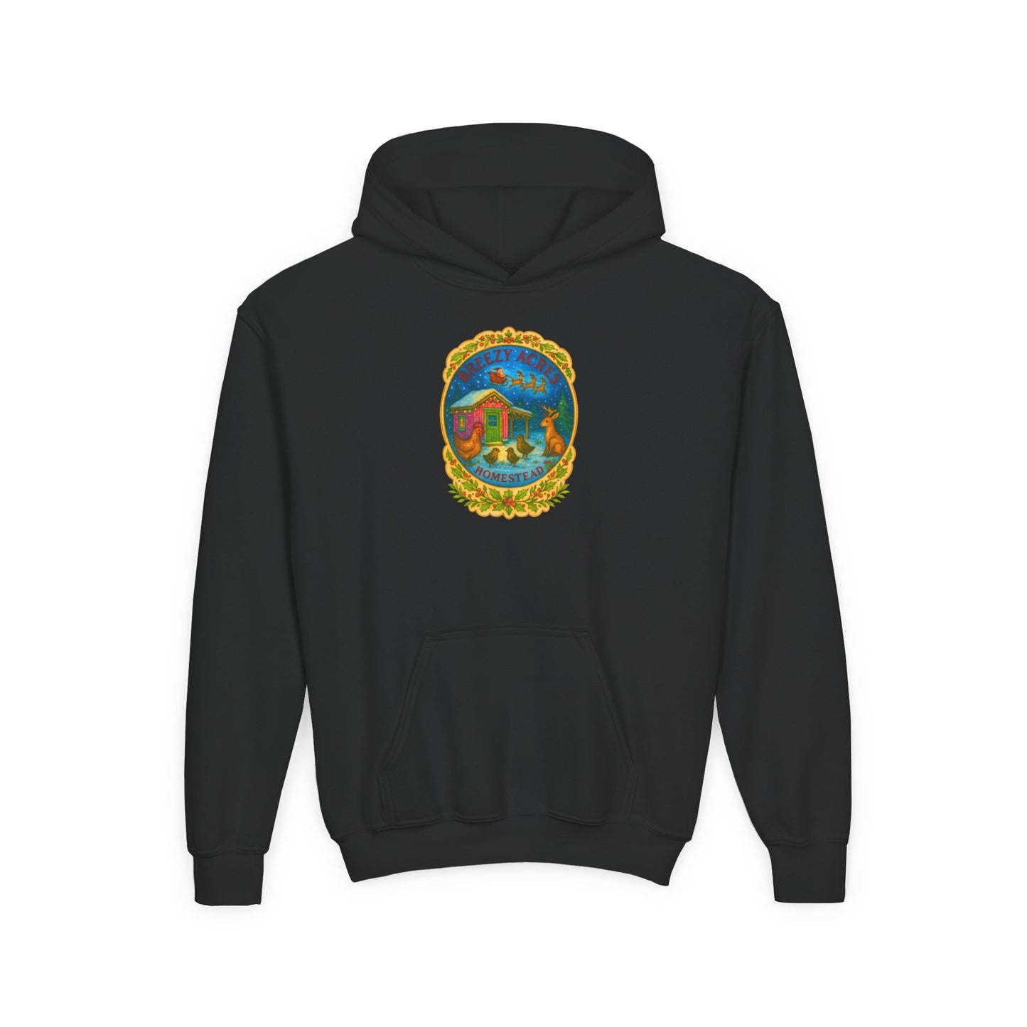 Breezy Acres Homestead Wisconsin - Holiday Youth Hoodie