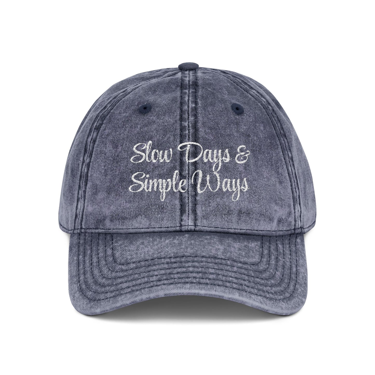 Slow Days & Simple Ways - Vintage Embroidered Cap