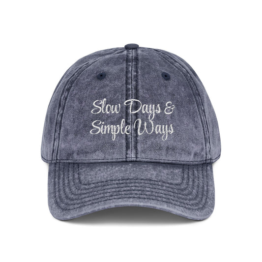 Slow Days & Simple Ways - Vintage Embroidered Cap