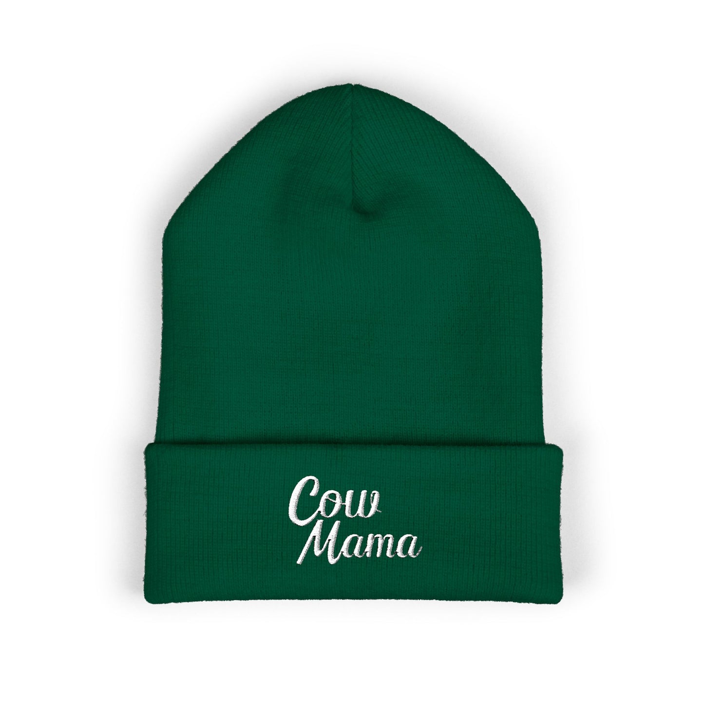 Cow Mama Embroidered Beanie