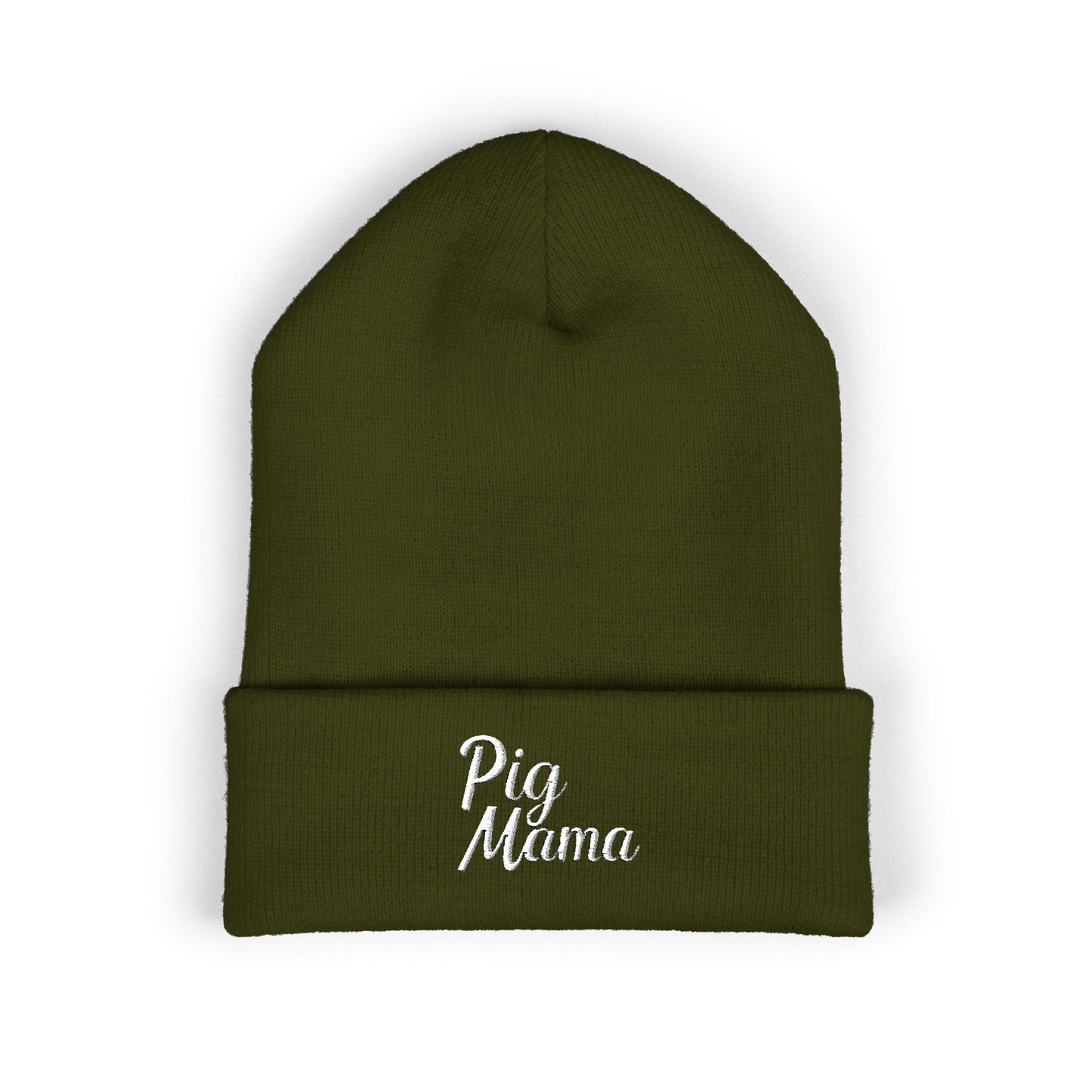 Pig Mama Embroidered Beanie