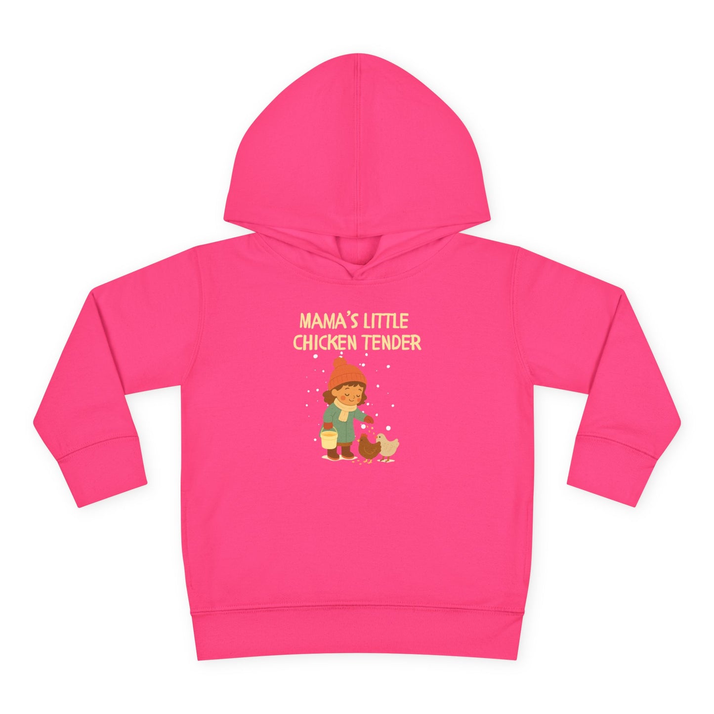 Toddler Hoodie - Girl Chicken Tender - Winter Scene