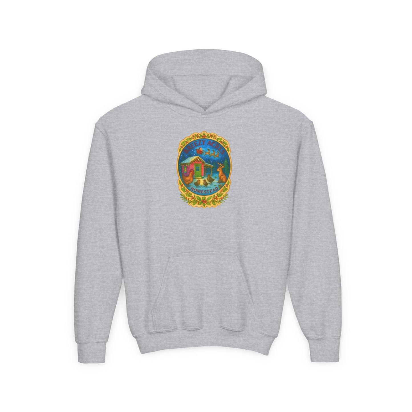Breezy Acres Homestead Wisconsin - Holiday Youth Hoodie