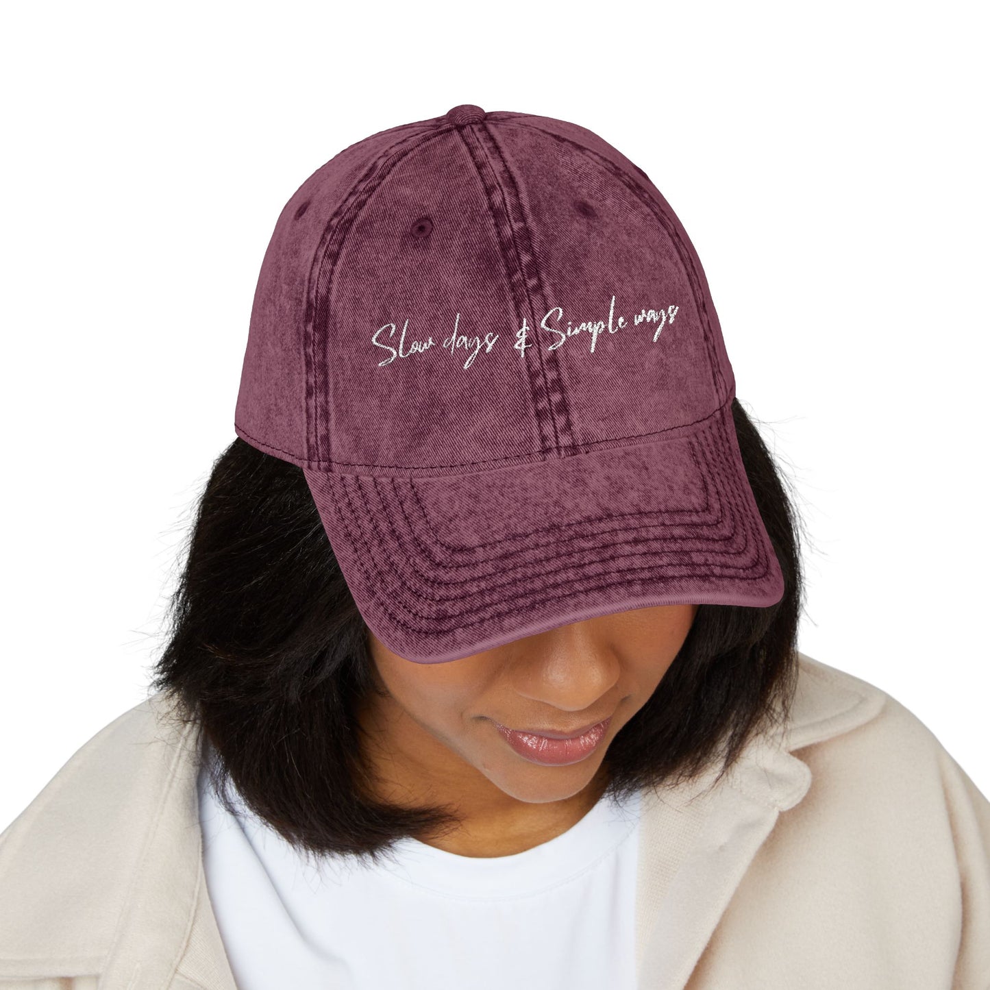 Slow Days & Simple Ways - Vintage Embroidered Cap