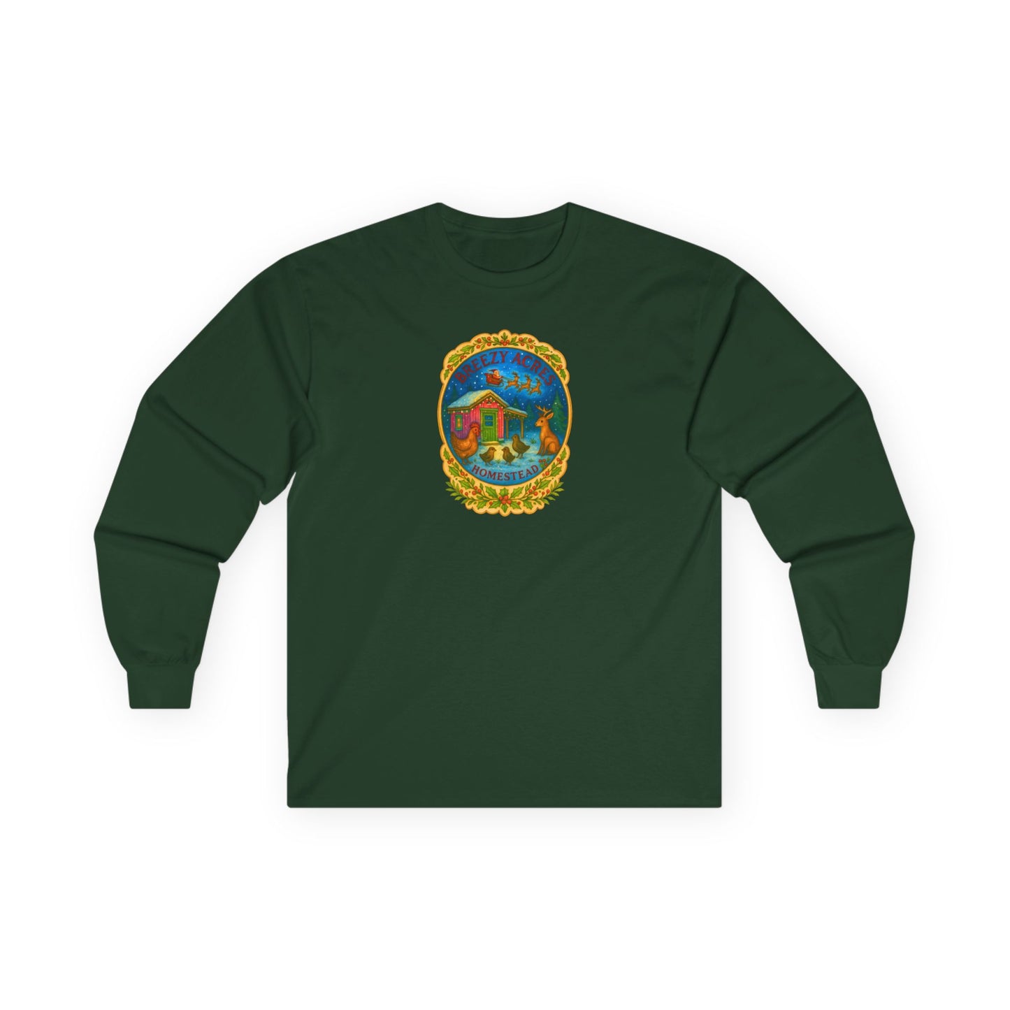 Breezy Acres Homestead Wisconsin - Holiday Long Sleeve Tee