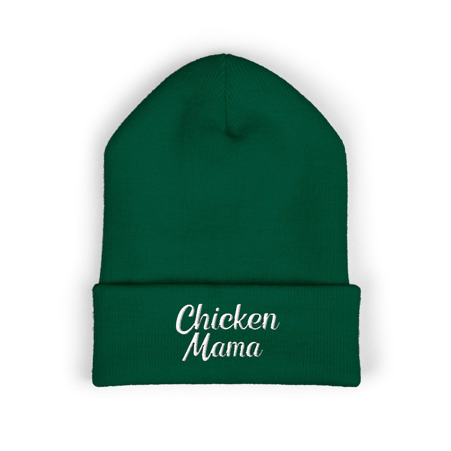 Chicken Mama Embroidered Beanie