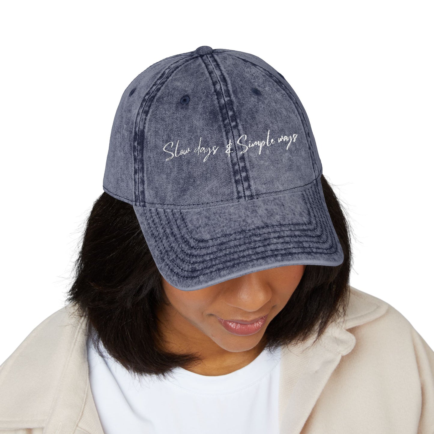 Slow Days & Simple Ways - Vintage Embroidered Cap