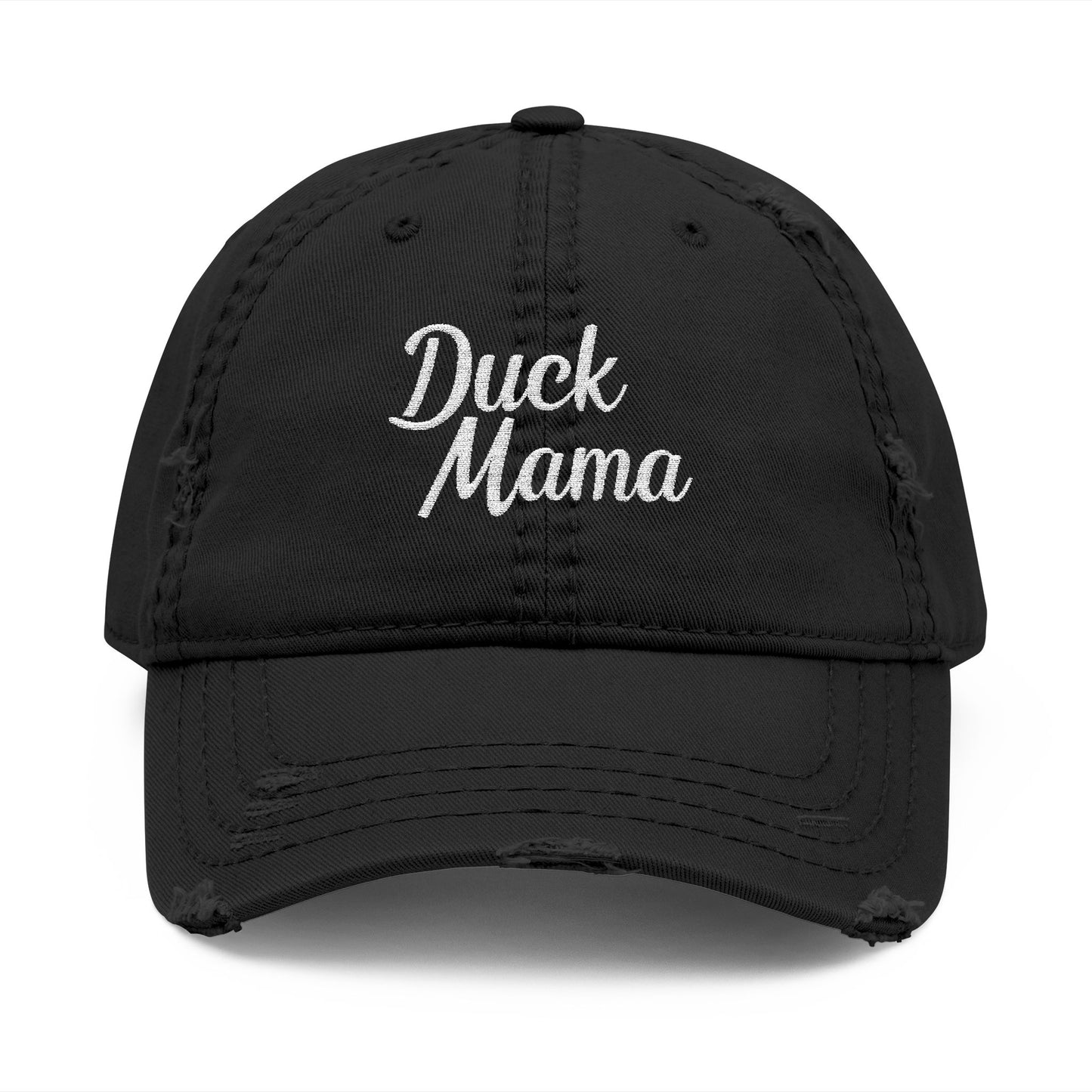 Duck Mama - Distressed Embroidered Cap