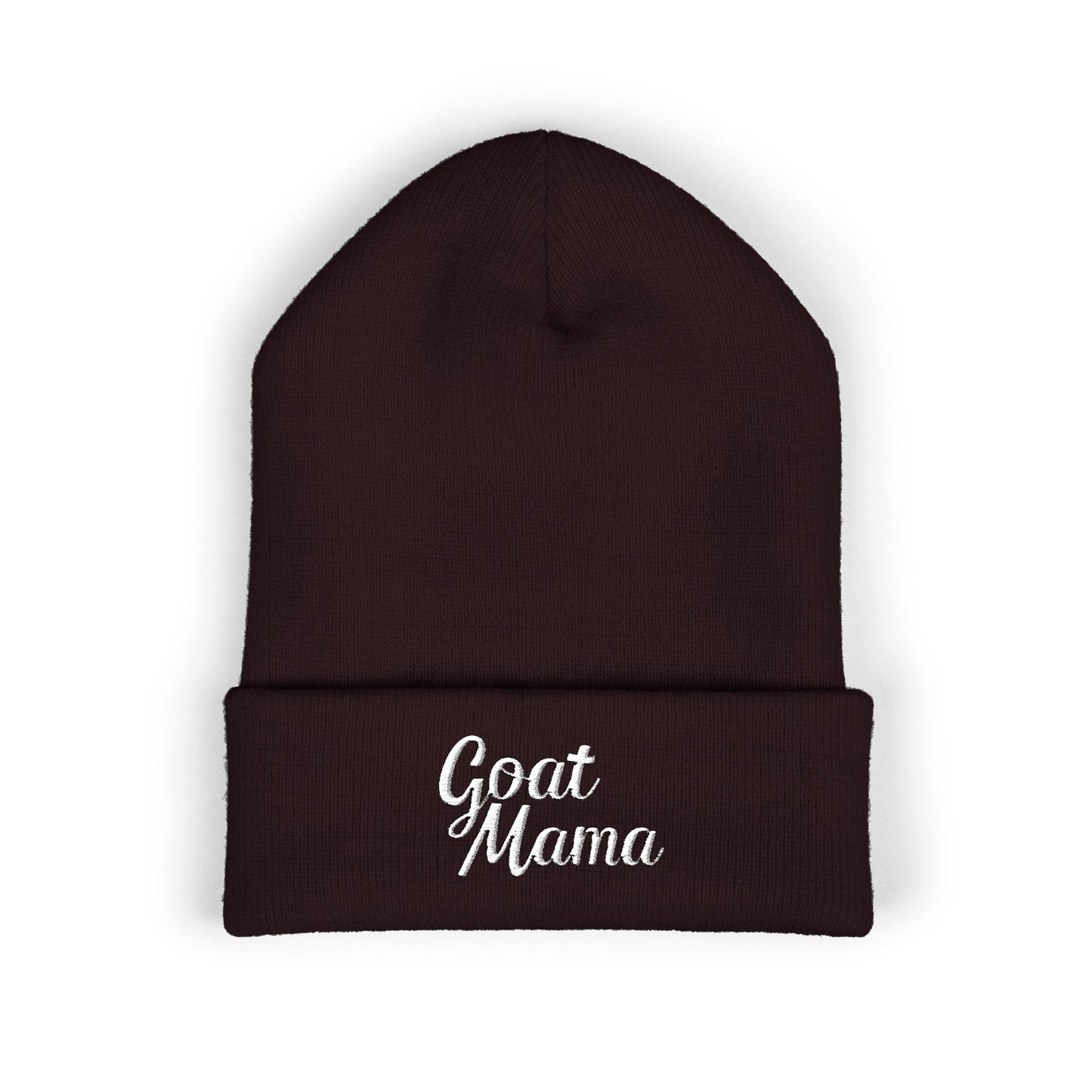 Goat Mama Embroidered Beanie