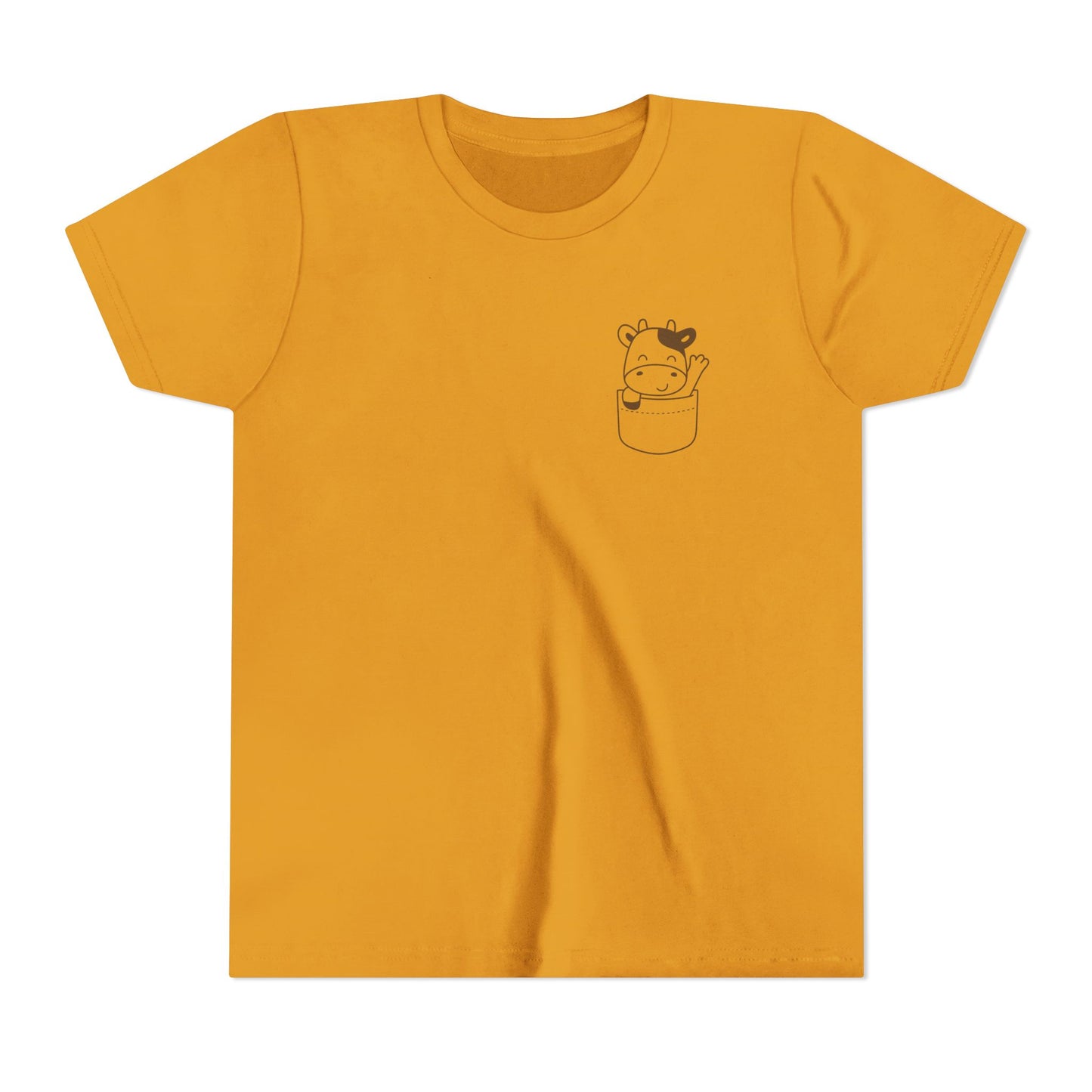 Youth Tee- Pocket Farm Pals- Moo Cow