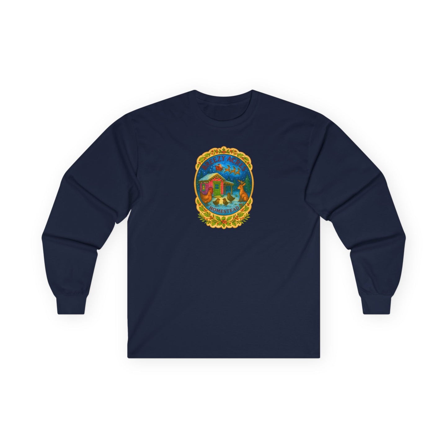 Breezy Acres Homestead Wisconsin - Holiday Long Sleeve Tee