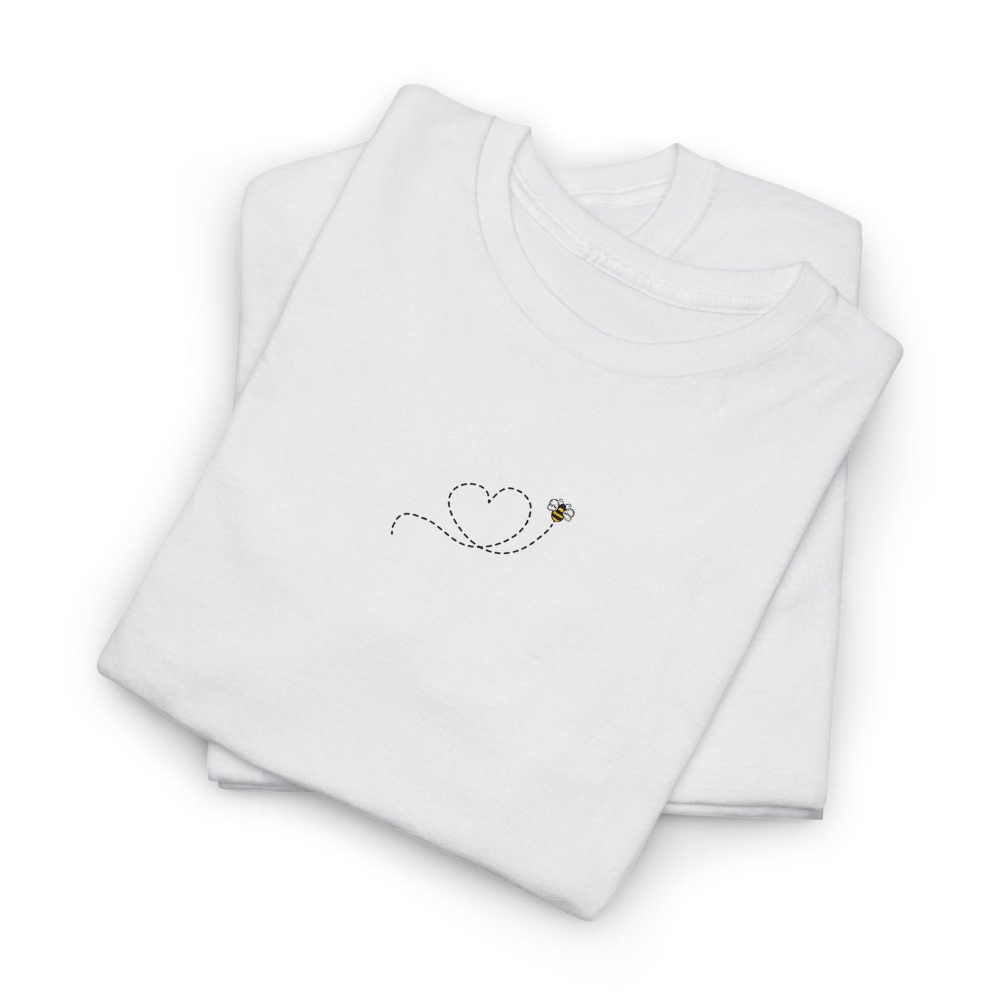 Bee Love Embroidered Heart Outline Tee