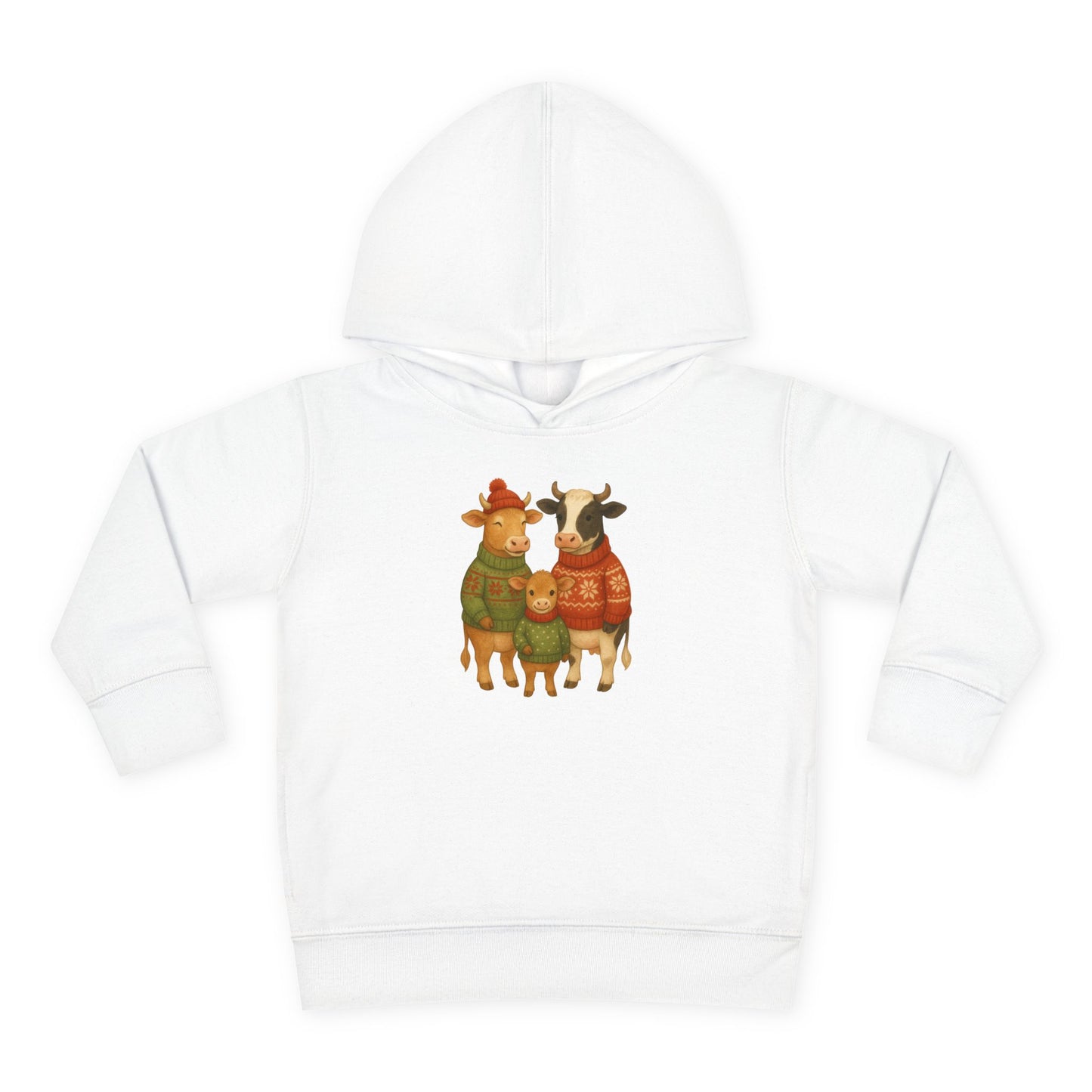 Cow Family Christmas - Toddler Hoodie