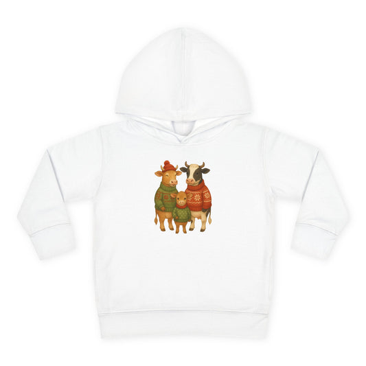 Cow Family Christmas - Toddler Hoodie