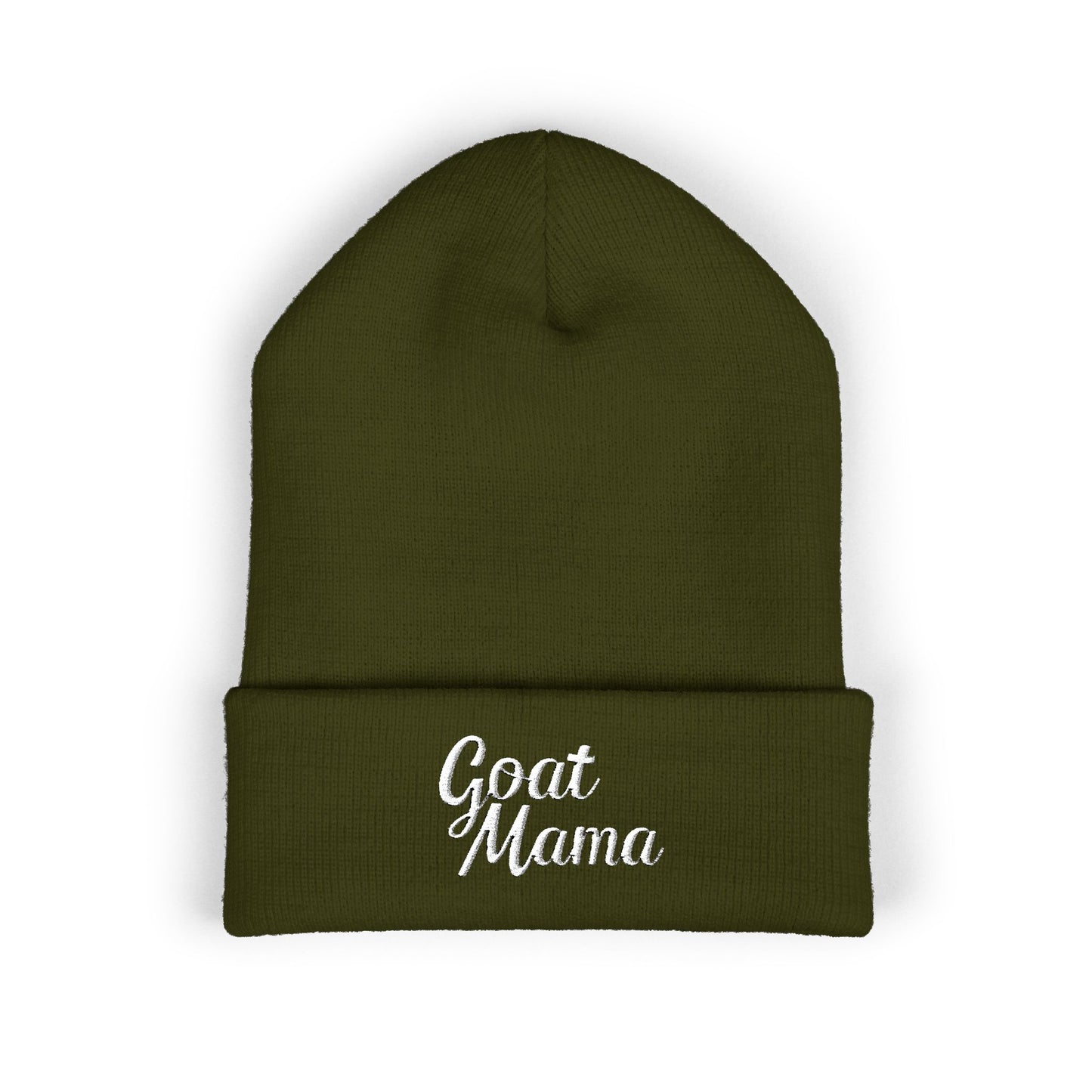 Goat Mama Embroidered Beanie