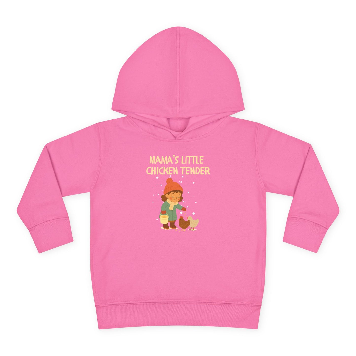 Toddler Hoodie - Girl Chicken Tender - Winter Scene